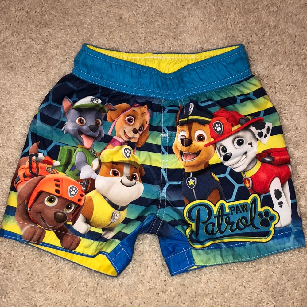 Paw Patrol boys’ 2T lined swim trunks - LIKE NEW!